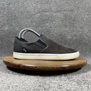 Kizik Venice Women's Size 7.5 Black Faded Canvas Slip On Hands Free Shoes Used